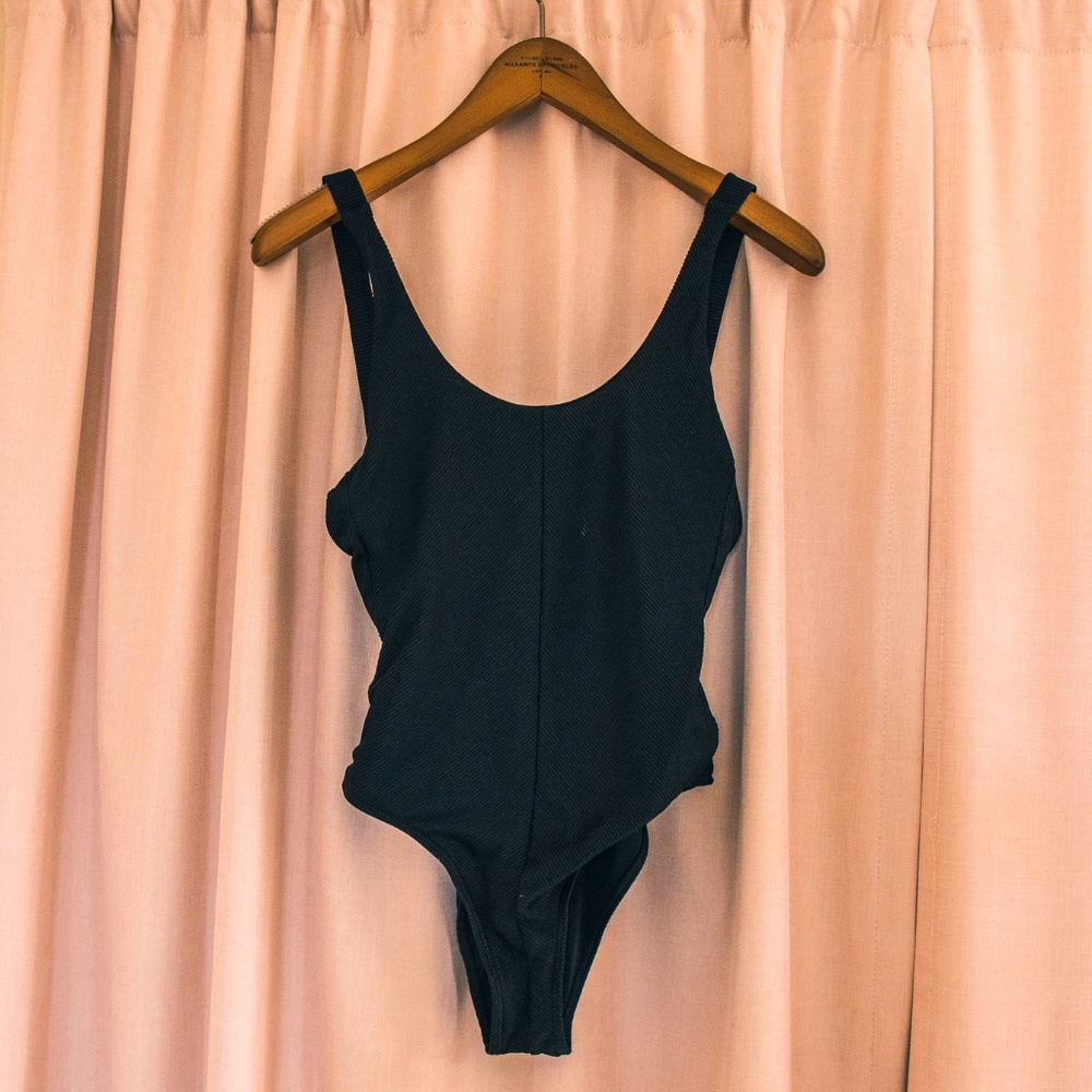 High Cut Leg One Piece with Low Back